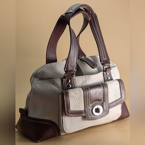 Coach Hampton Pebbles Brown Leather